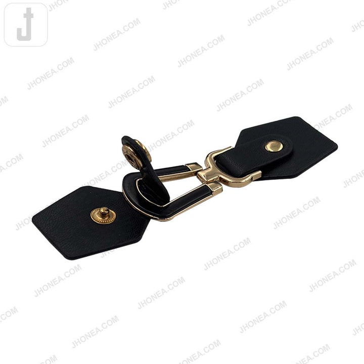 Premium PU Leather Designer Belt Buckle Closure for Coats/Jackets