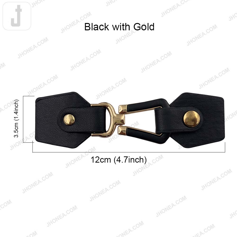 Premium PU Leather Designer Belt Buckle Closure for Coats/Jackets
