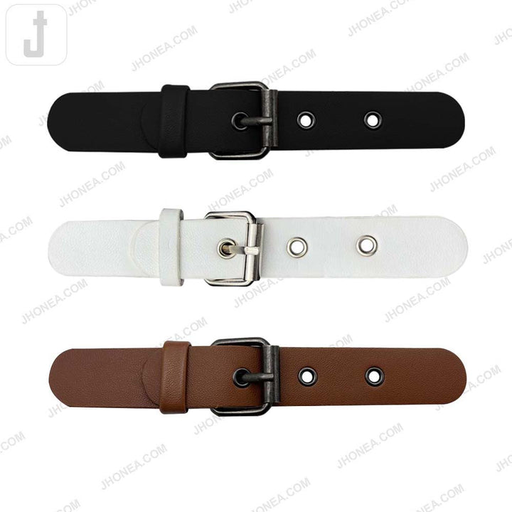 Classic Prong PU Leather Belt Buckle Fastener for Dresses/Bags