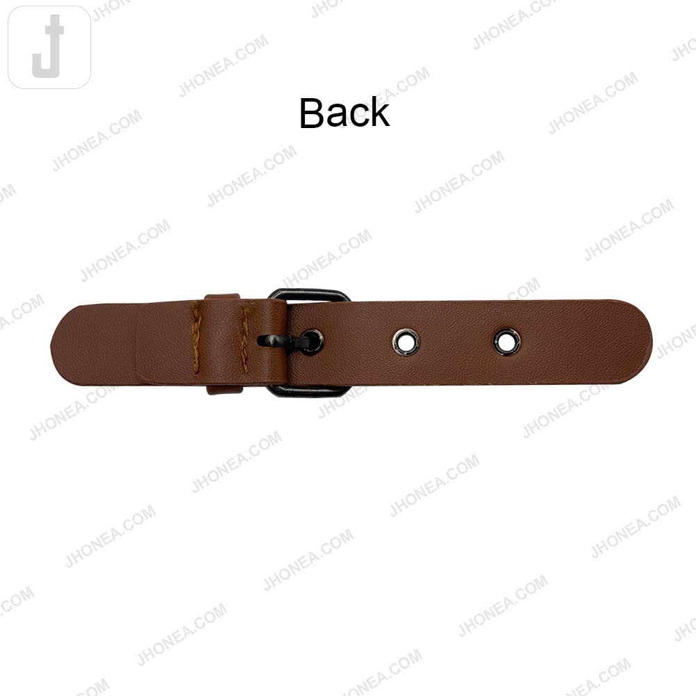 Classic Prong PU Leather Belt Buckle for Dresses/Bags