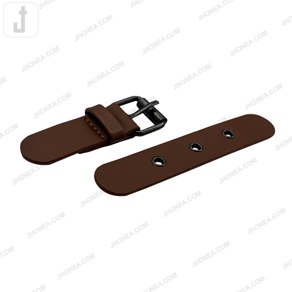 Classic Prong PU Leather Belt Buckle for Dresses/Bags