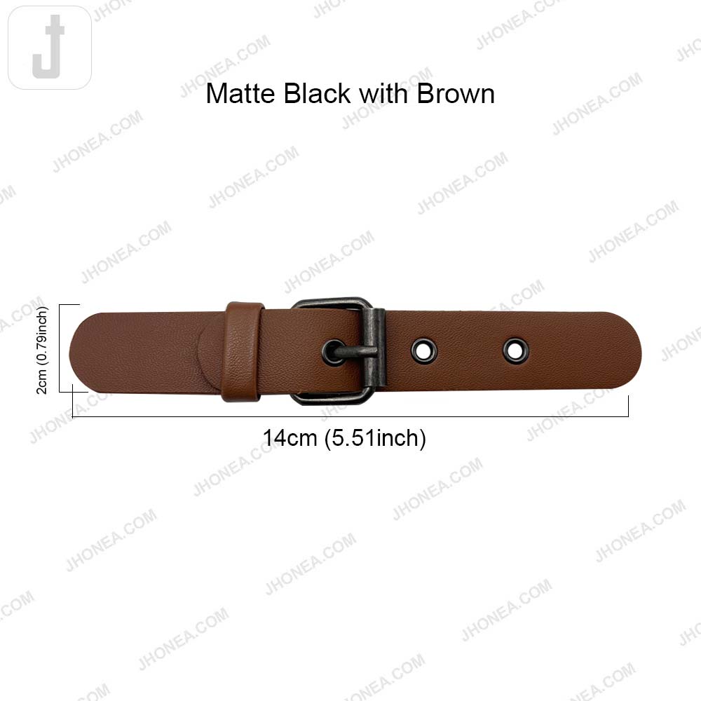 Classic Prong PU Leather Belt Buckle for Dresses/Bags