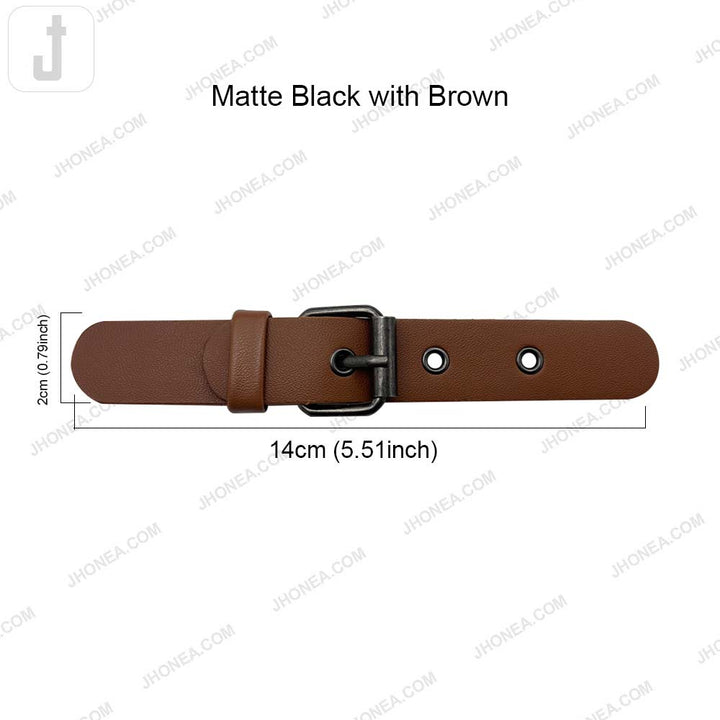 Classic Prong PU Leather Belt Buckle for Dresses/Bags