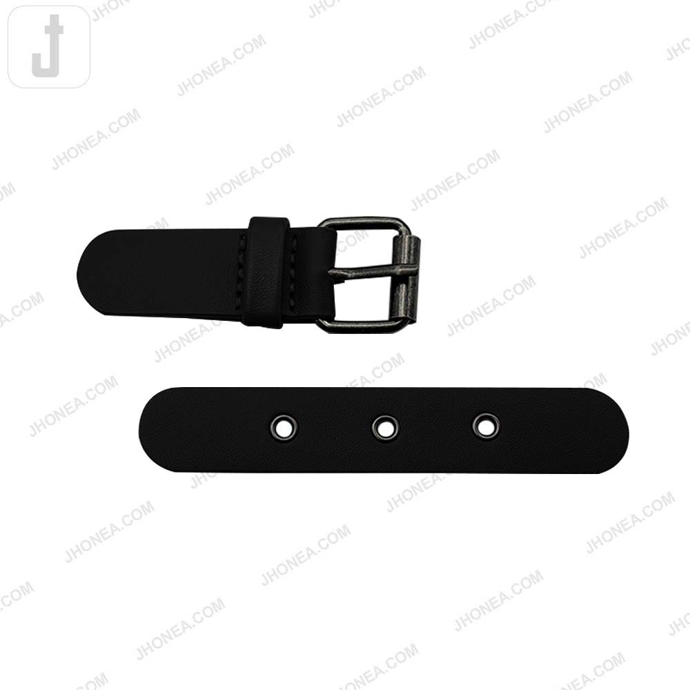 Classic Prong PU Leather Belt Buckle for Dresses/Bags
