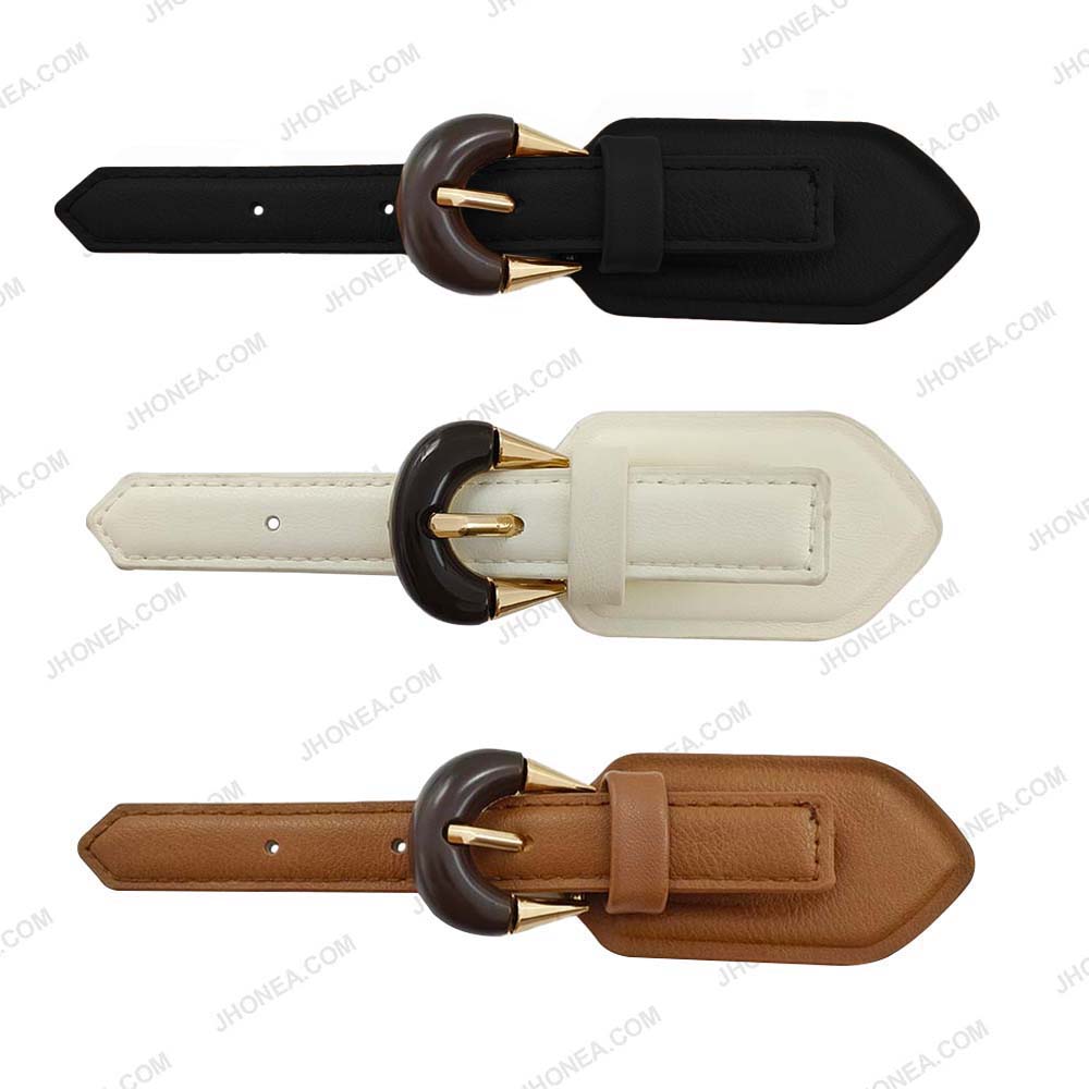 Premium PU Leather Coat Closure Belt Buckle Clasp for Jackets/Coats/Designer Wear
