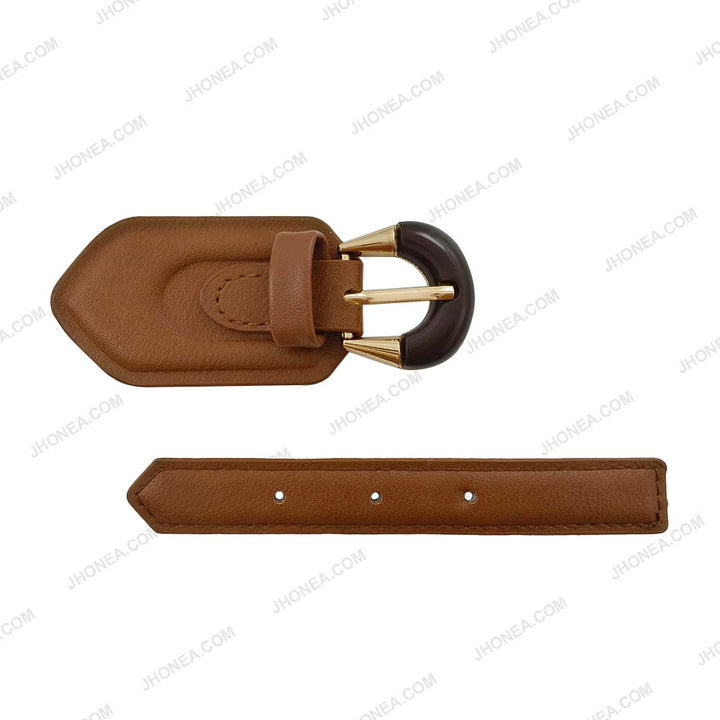 Premium PU Coat Closure Clasp Belt Buckle for Jackets/Designer Wear