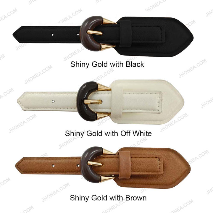 Premium PU Coat Closure Clasp Belt Buckle for Jackets/Designer Wear