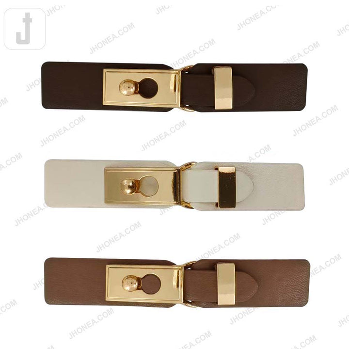 Chic PU Leather Decorative Clasp Belt Buckle for Dresses & Jackets