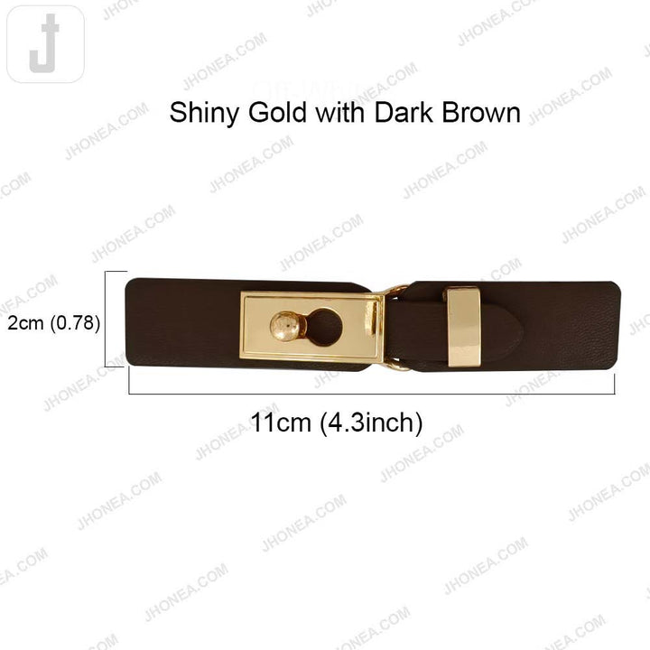 Chic PU Leather Decorative Clasp Belt Buckle for Dresses & Jackets