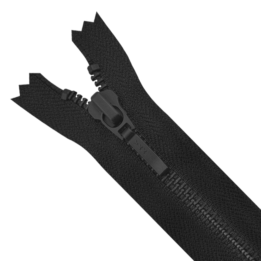 YKK- #5 Quality Designer Matte Black with Black tape YKK Metal Zipper for Jackets