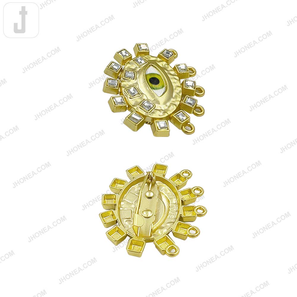 Stylish Eye Motif Metal Brooch Pin for Jackets/Scarves/Dresses