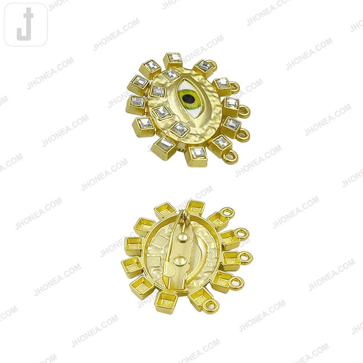 Stylish Eye Motif Metal Brooch Pin for Jackets/Scarves/Dresses