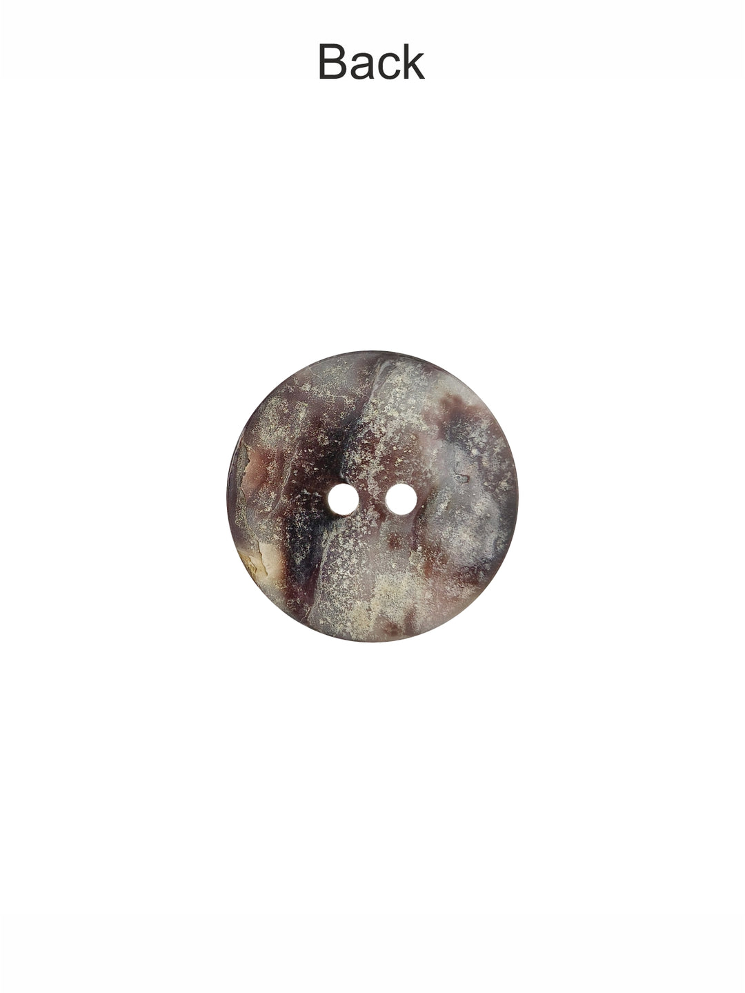 Round Shape 2-Hole Natural Colour Fancy Button
