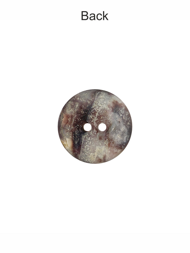Round Shape 2-Hole Natural Colour Fancy Button