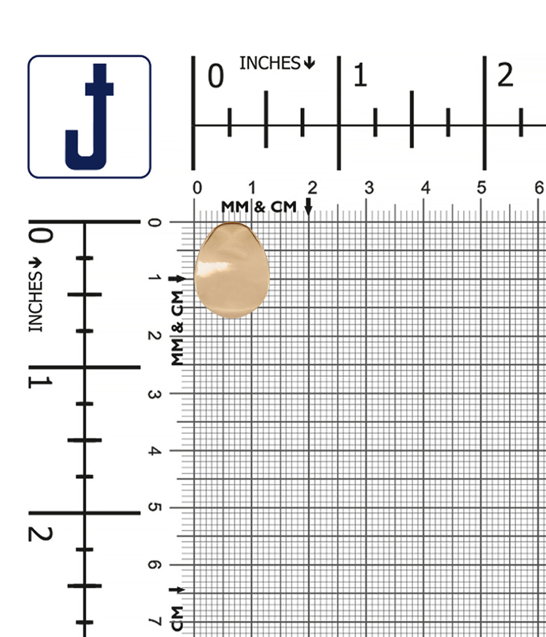 Oval Shape 17mm (28L) Shiny Finish Down loop Metal Buttons for Coats/Blazers
