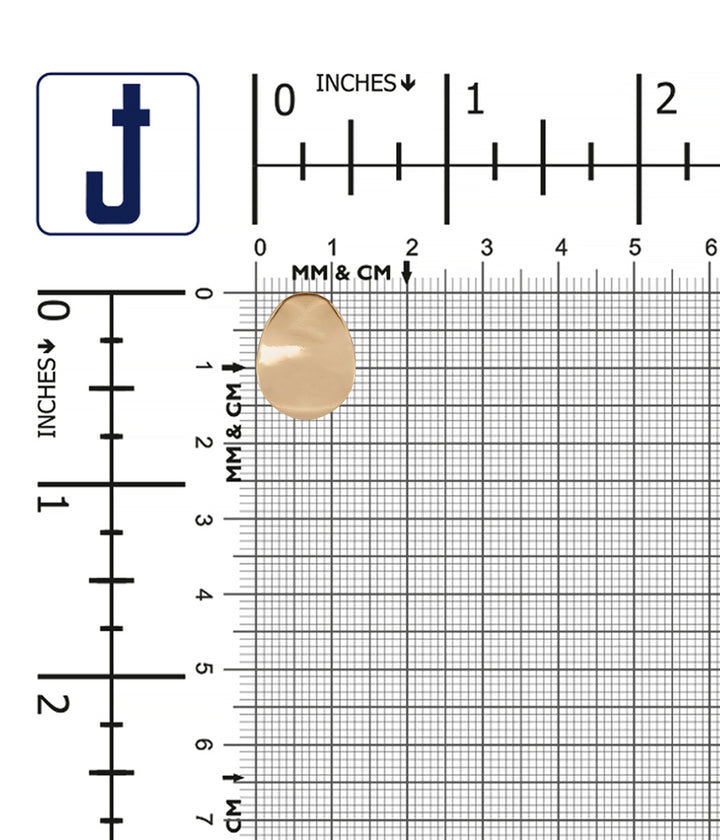 Oval Shape 17mm (28L) Shiny Finish Down loop Metal Buttons for Coats/Blazers