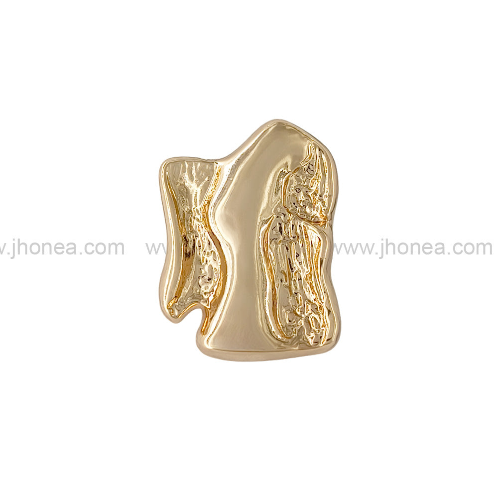 Decorative Abstract Design Shiny Finish Loop Buttons for Garments