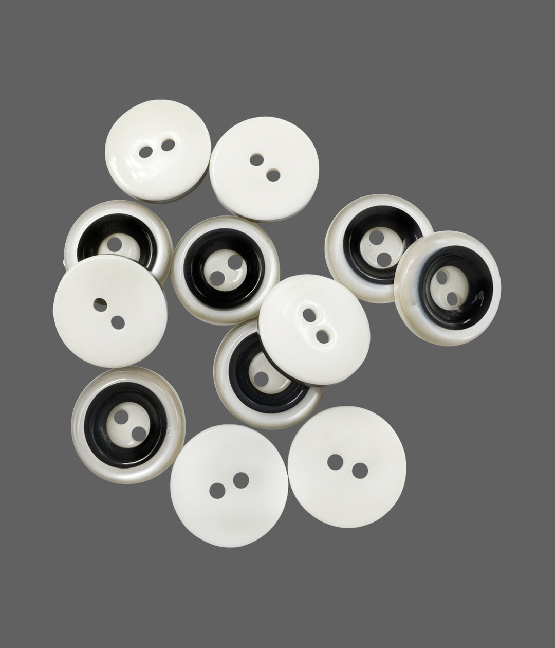 Decorative Round Shaped 2-Hole Fancy Buttons. 17mm  perfect for shirts, dresses, coats, uniforms, and all sewing or craft projects.