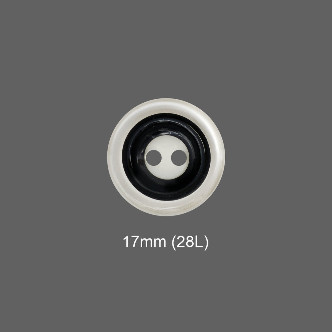 17mm (28L) Round 2-Hole Polyester Buttons