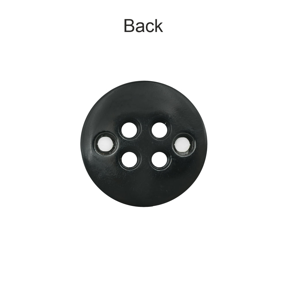 Black with White Round 4-Hole Polyester Buttons for Coats/Blazers
