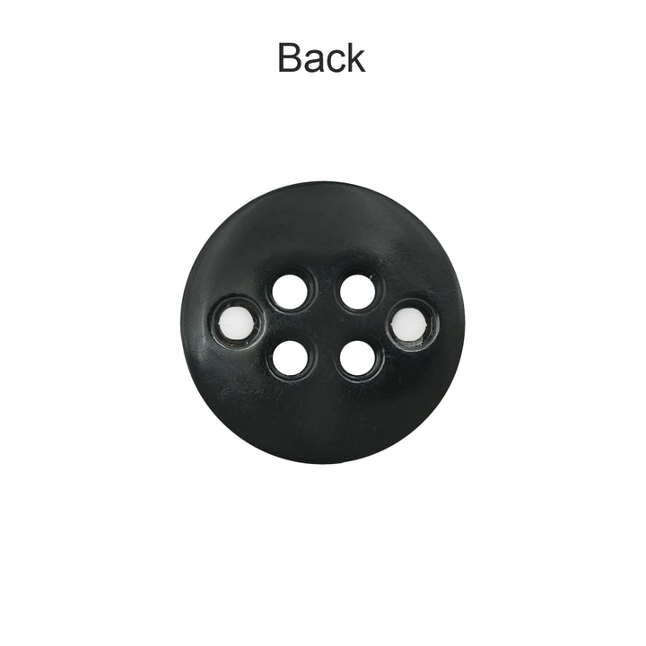 Black with White Round 4-Hole Polyester Buttons for Coats/Blazers