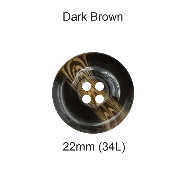 Classic Swirl Pattern 4-Hole Polyester Buttons for Tailoring