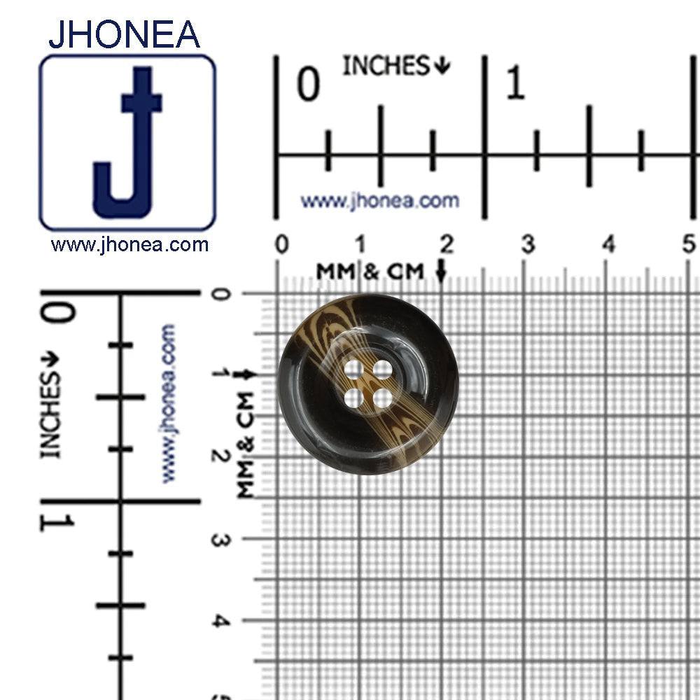 Classic Swirl Pattern 4-Hole Polyester Buttons for Tailoring