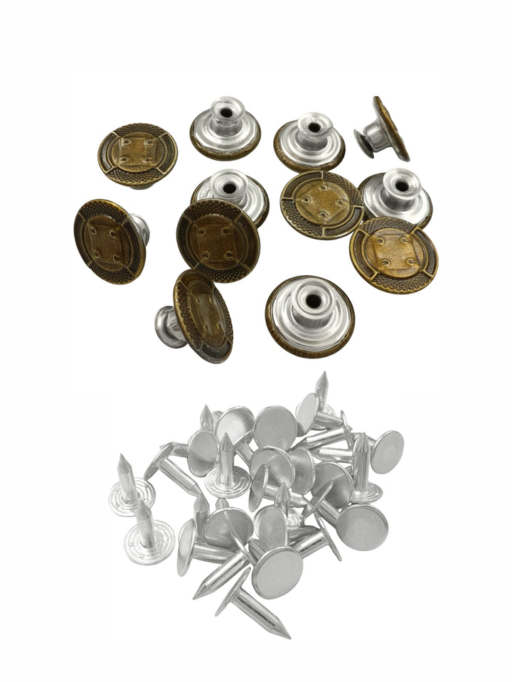 Classic Vintage Style Round Buttons for Denim Jackets/Pants