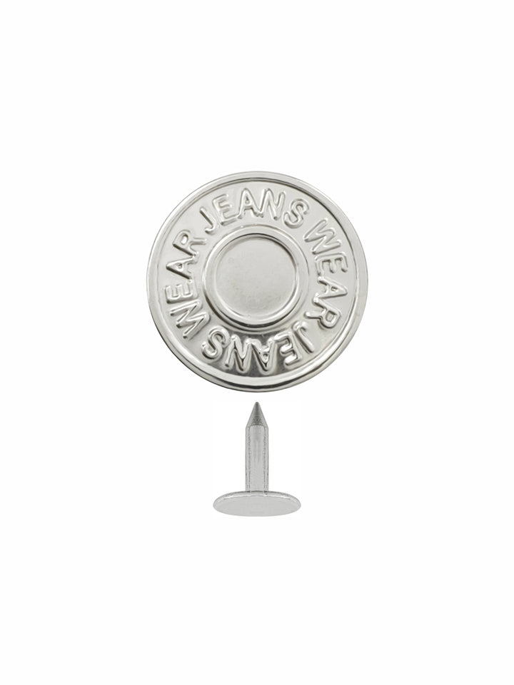Fashionable Shiny Finish Jeans Buttons for Denim Pants. 17mm (28L)