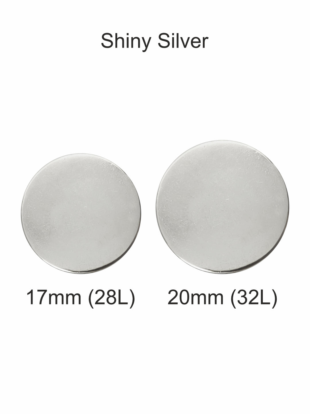 Standard Round Shiny Finish Denim Jeans Buttons for Clothing