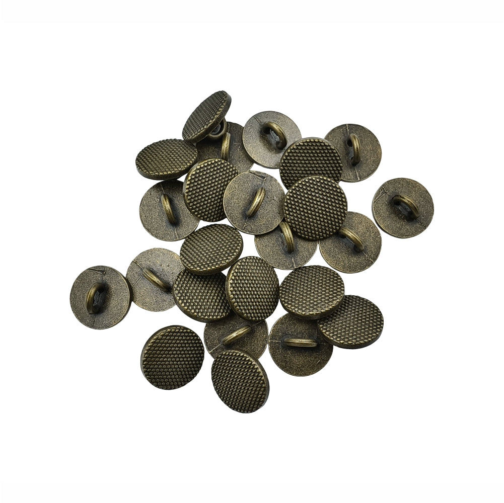Vintage Style 12mm(20L) Metal Loop Buttons for Shirt/Kurta