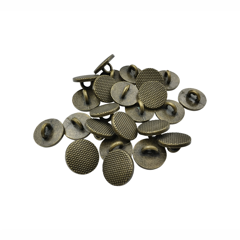 Vintage Style 12mm(20L) Metal Loop Buttons for Shirt/Kurta