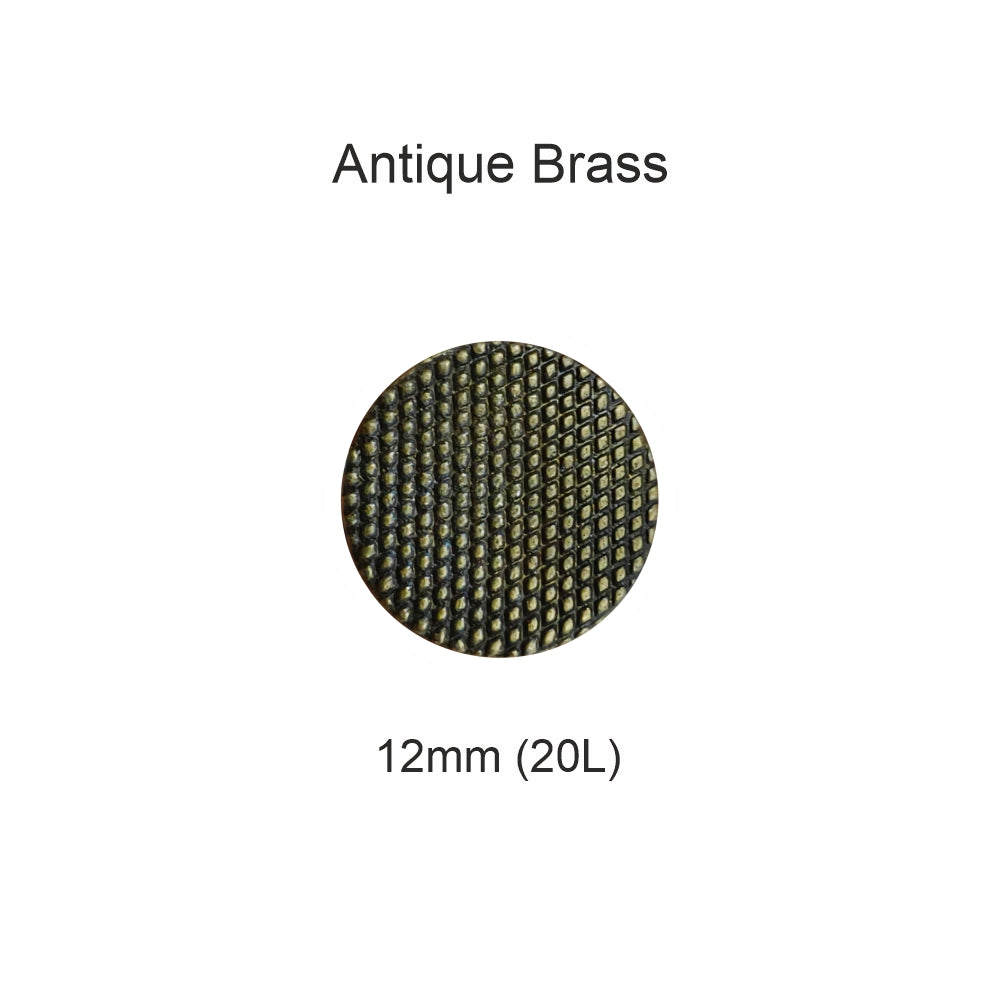 Vintage Style 12mm(20L) Metal Loop Buttons for Shirt/Kurta