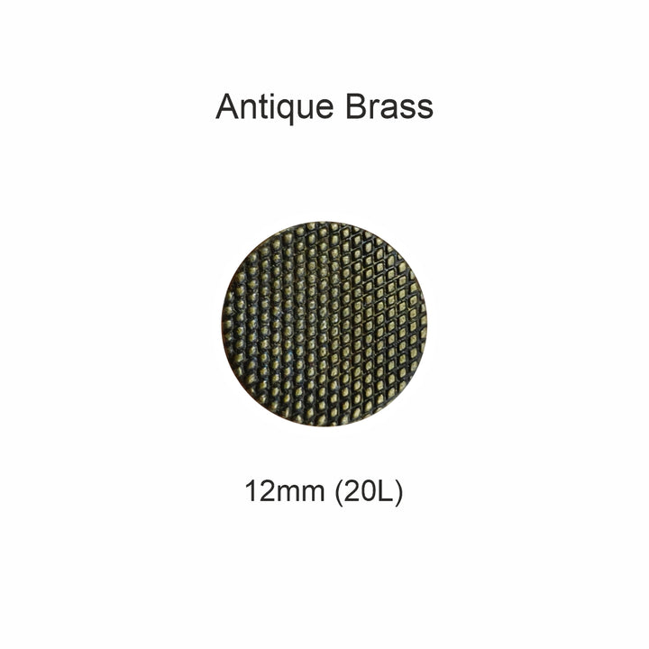 Vintage Style 12mm(20L) Metal Loop Buttons for Shirt/Kurta
