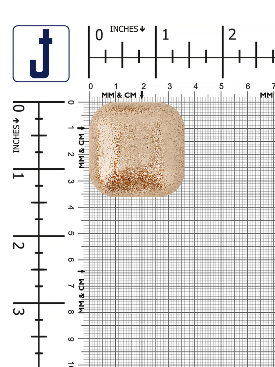 Big Size Rounded Square Shape Shiny Downhole Loop Metal Buttons