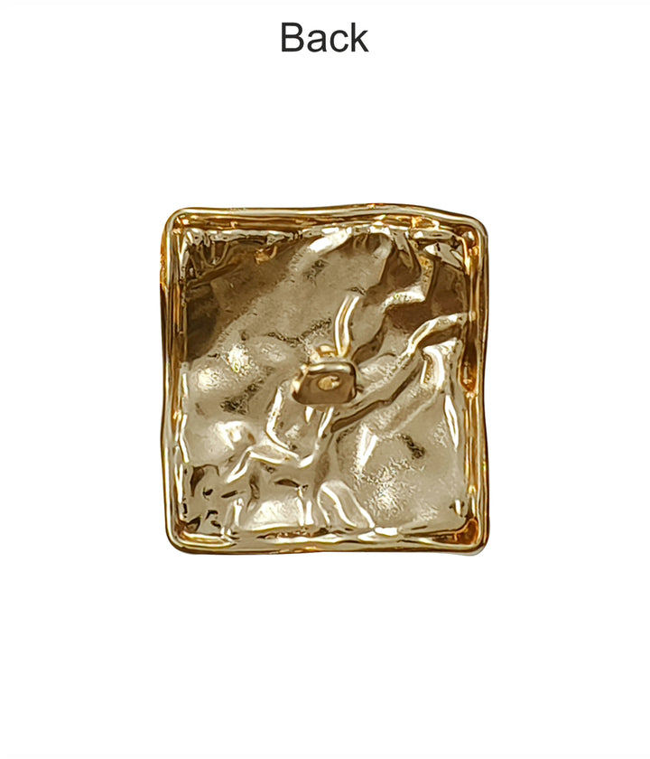 Big Size 30mm Square Shaped Designer Metal Buttons for Coats/Jackets