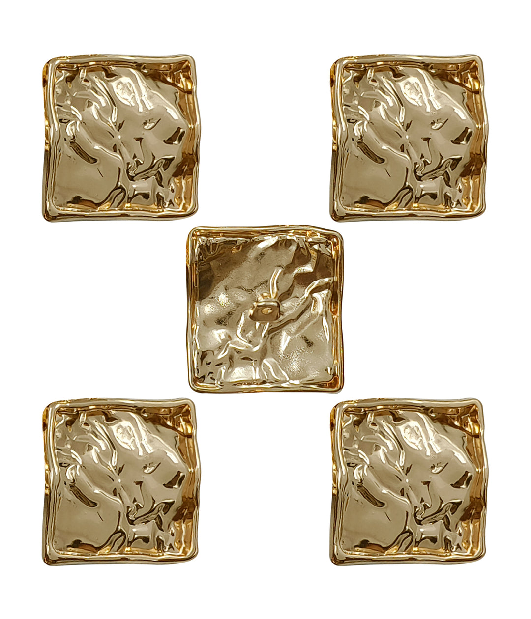 Big Size 30mm Square Shaped Designer Metal Buttons for Coats/Jackets