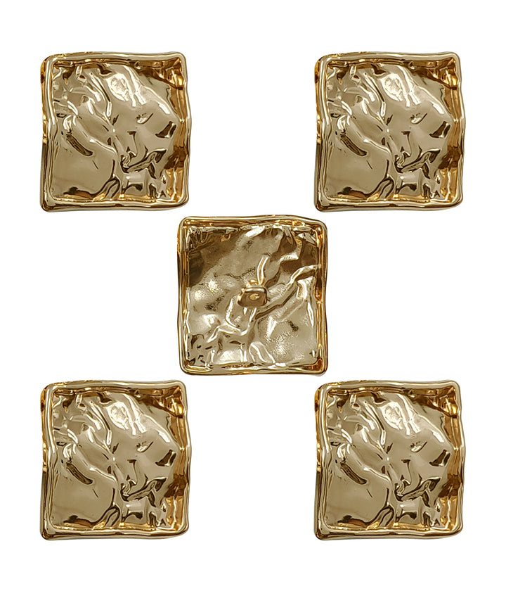 Big Size 30mm Square Shaped Designer Metal Buttons for Coats/Jackets