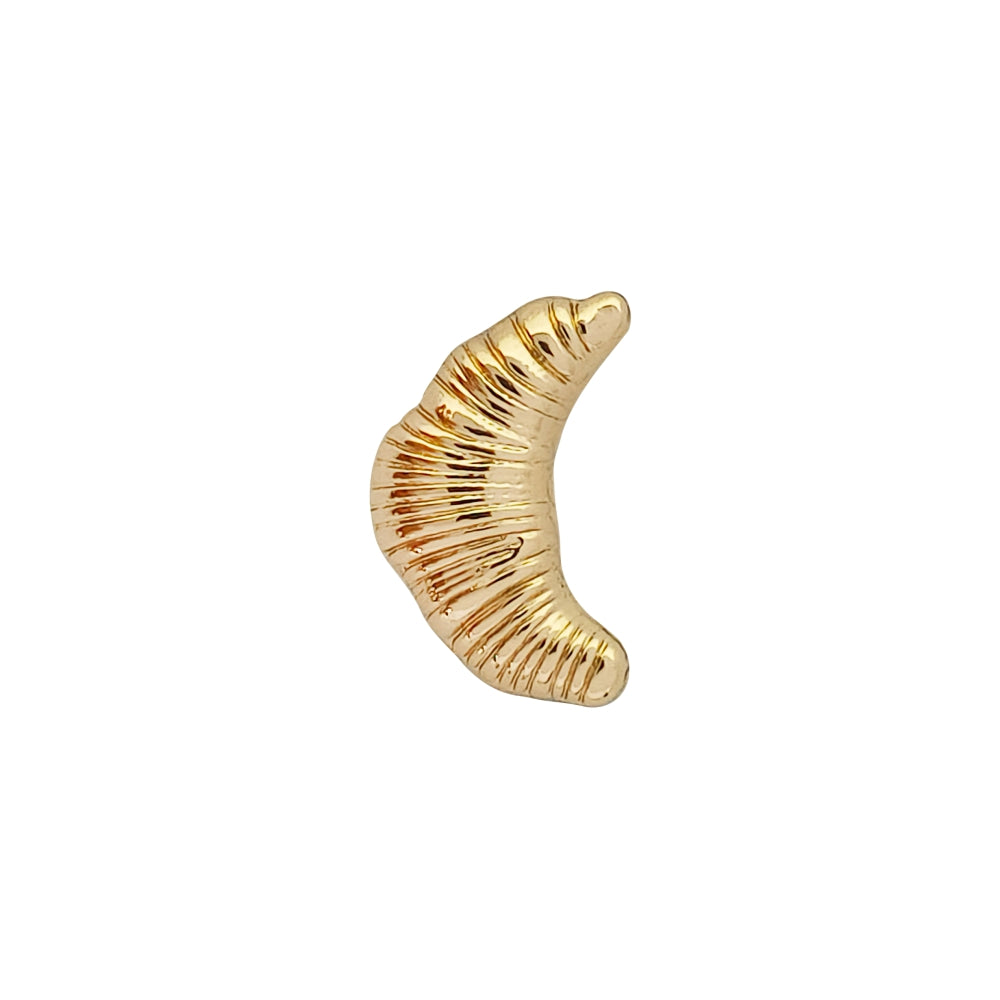 Shiny 15mm (24L) Croissant Shape Metal Buttons for Fashion Clothing
