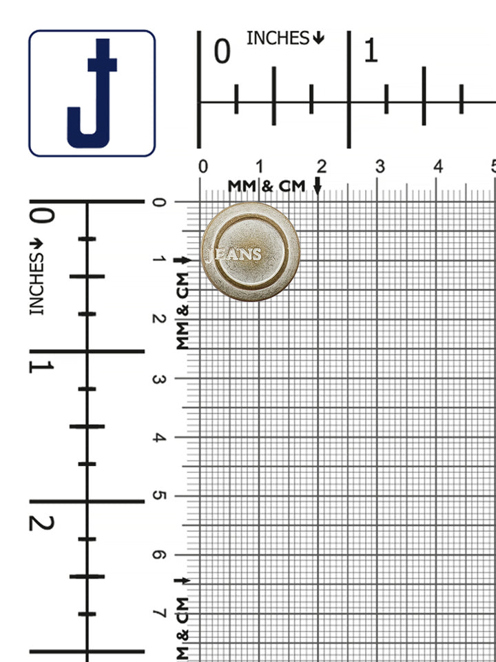 Silver 17mm Metal Jeans Button Set for Denim Jackets/Jeans/Skirts