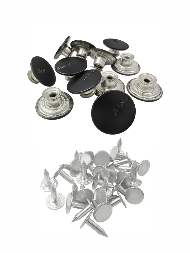 Classic Matte Finish Metal Jeans Buttons for Denim Clothing