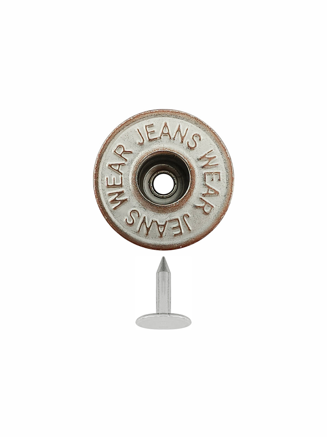 Stylish Silver with Copper Metal Jeans Button for Denim Skirts