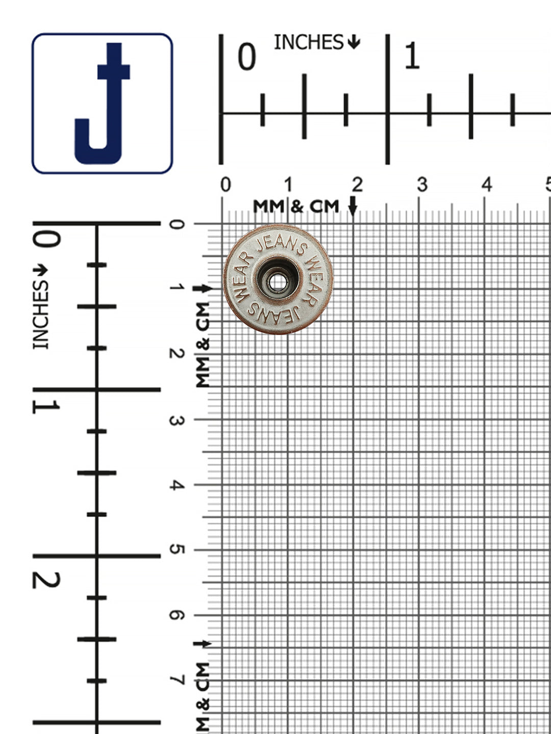 Stylish Silver with Copper Metal Jeans Button for Denim Skirts