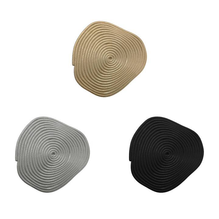 Uneven Round Spiral Shape Matte Finish Shank Metal Button