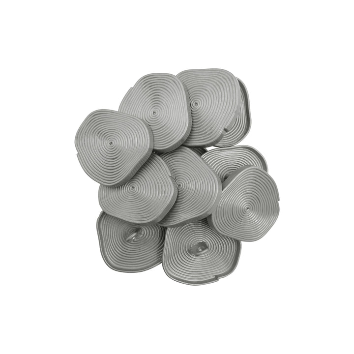 Uneven Round Spiral Shape Matte Finish Shank Metal Button