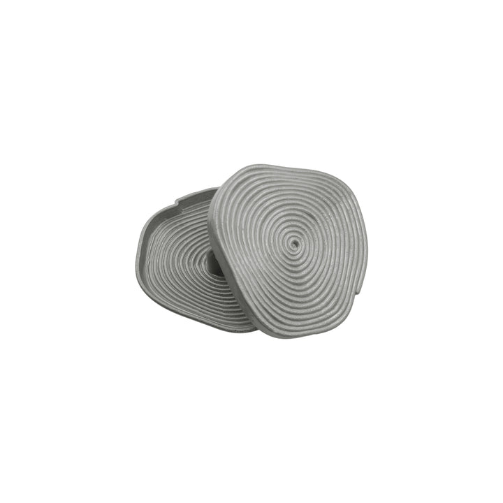 Uneven Round Spiral Shape Matte Finish Shank Metal Button