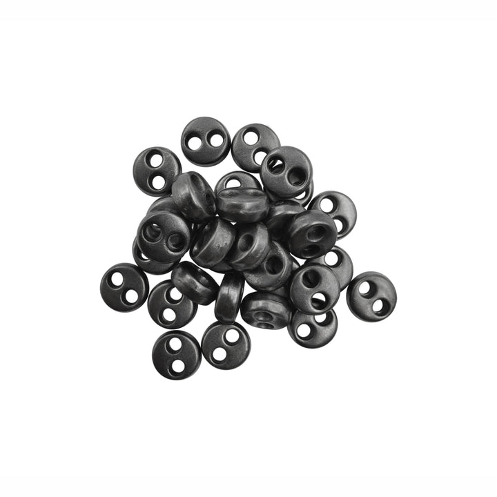 6mm (10L) Gunmetal Round Shape 2 Hole Shirt/Kurta Metal Buttons