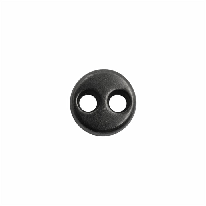 6mm (10L) Gunmetal Round Shape 2 Hole Shirt/Kurta Metal Buttons