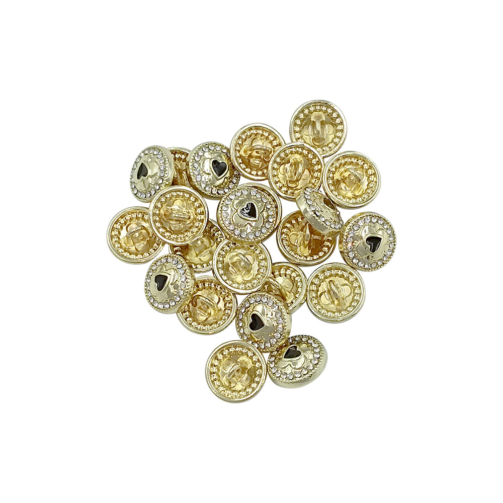 Shiny Gold Fancy Decorative Diamond Metal Buttons for Shirts/Kurtas