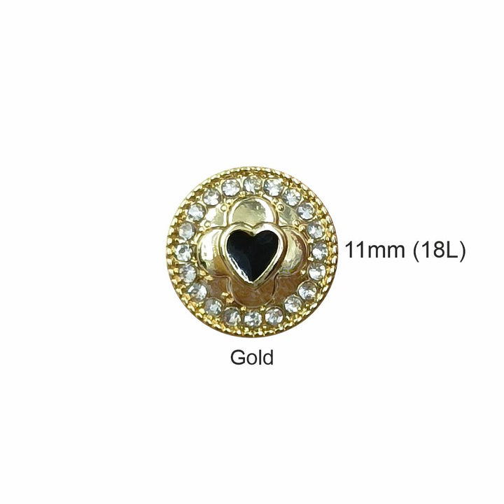 Shiny Gold Fancy Decorative Diamond Metal Buttons for Shirts/Kurtas